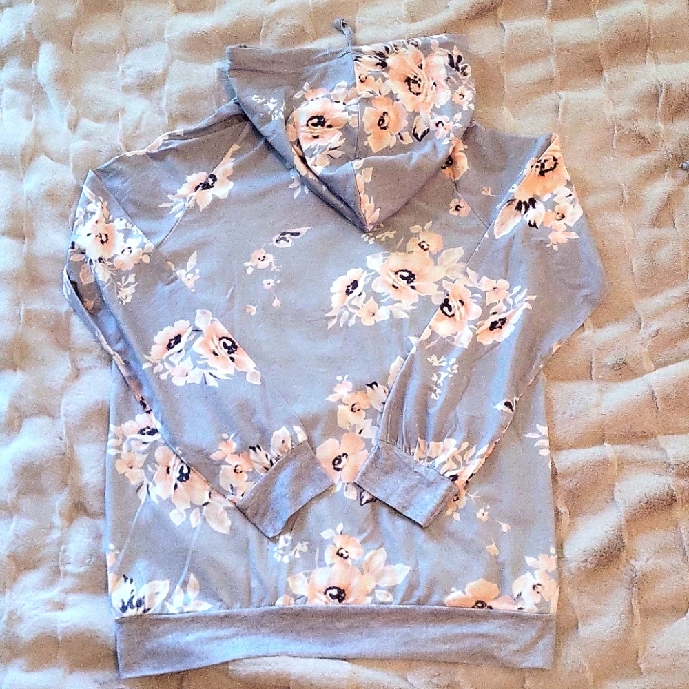 🌸Softest Florals Hoodies w/ Kangaroo Pocket - 2 Pc Bundle 🌸 Size Small - Picture 7 of 15